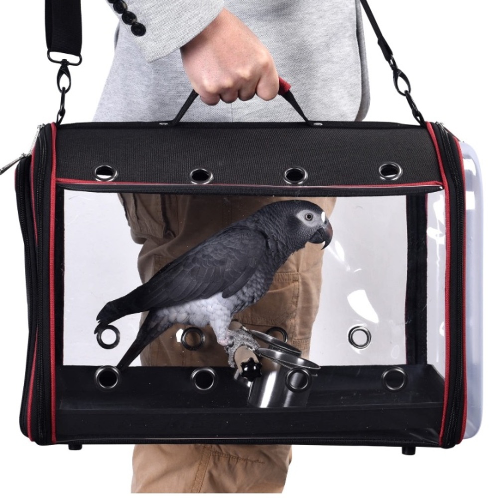HTF Colorday Bird Carrier Cage Travel crossbody strap and handle